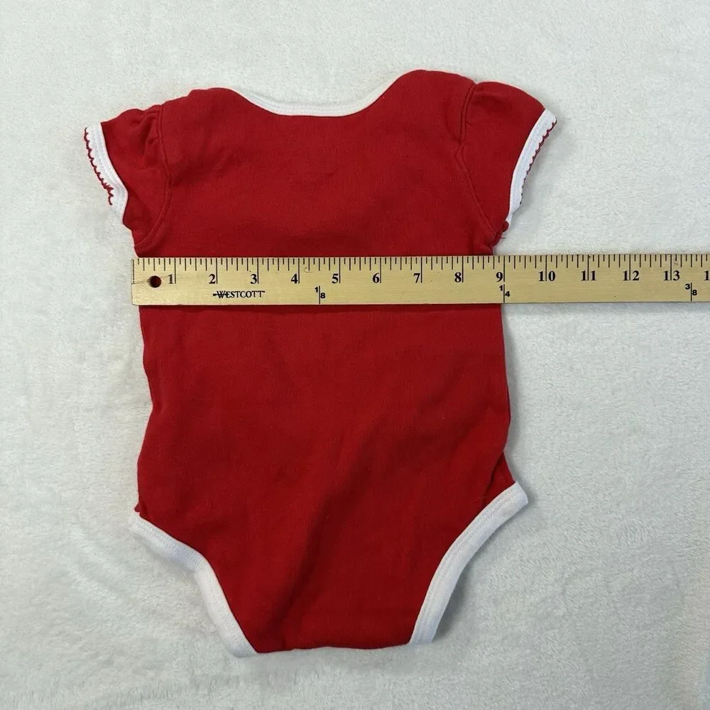 Chicago Cubs Infant Baby‎ Girl Bodysuit 3-6 Months Red Majestic MLB Bodysuit